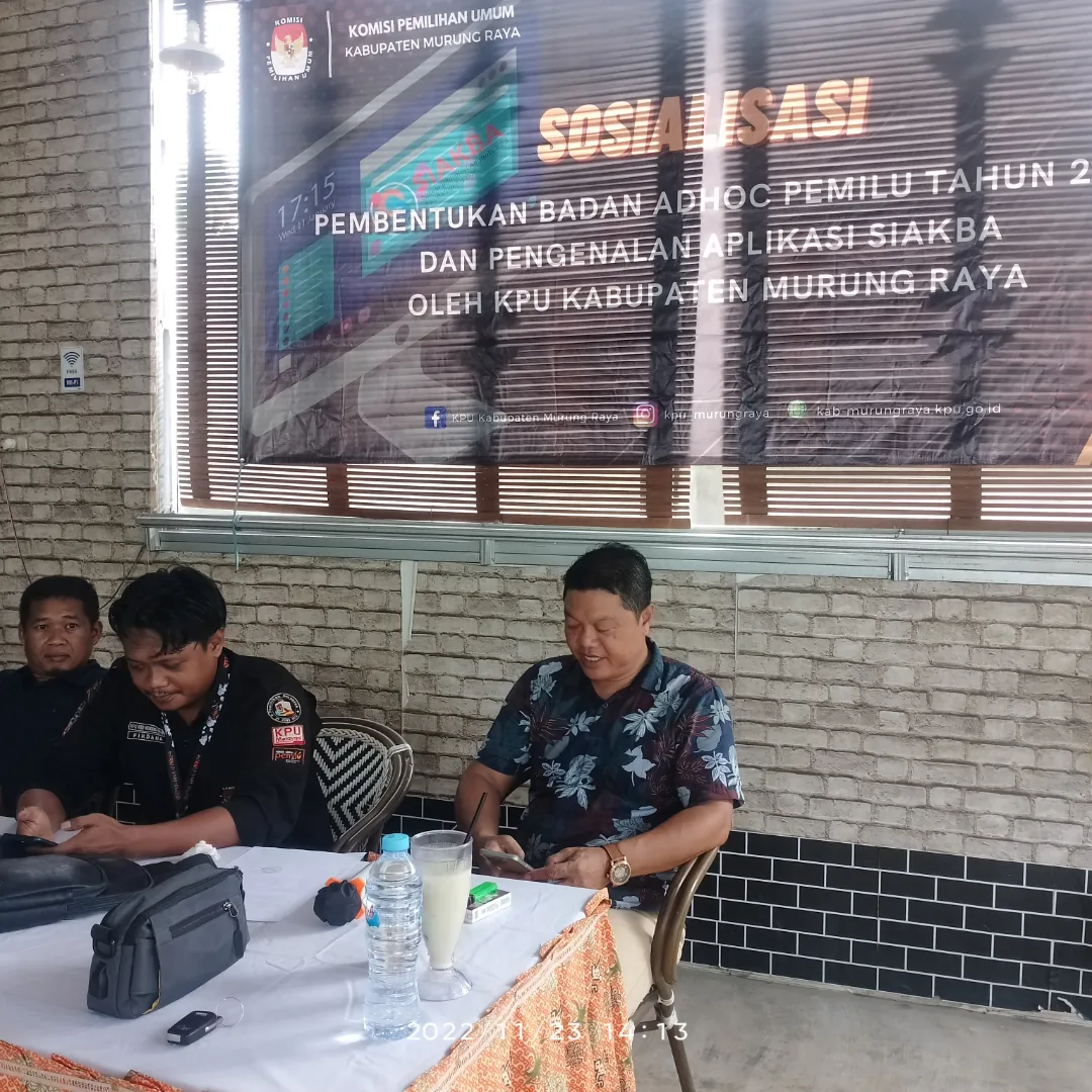Pengawasan sosialisasi Siakba kepada Guru-Guru di Kabupaten Murung Raya