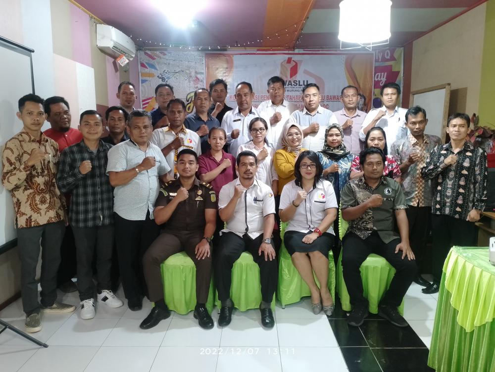 KONSOLIDASI PENGAWAS AD-HOC BERSAMA BAWASLU, KEJAKSAAN DAN POLRES TERKAIT TINDAKAN PELANGGARAN DAN PENGAMANAN PEMILU DI KABUPATEN MURUNG RAYA