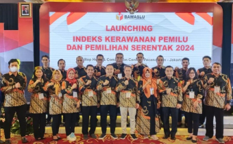 KORDIV HP2H BAWASLU MURA IKUTI PELUNCURAN IKP 2024 DI JAKARTA 